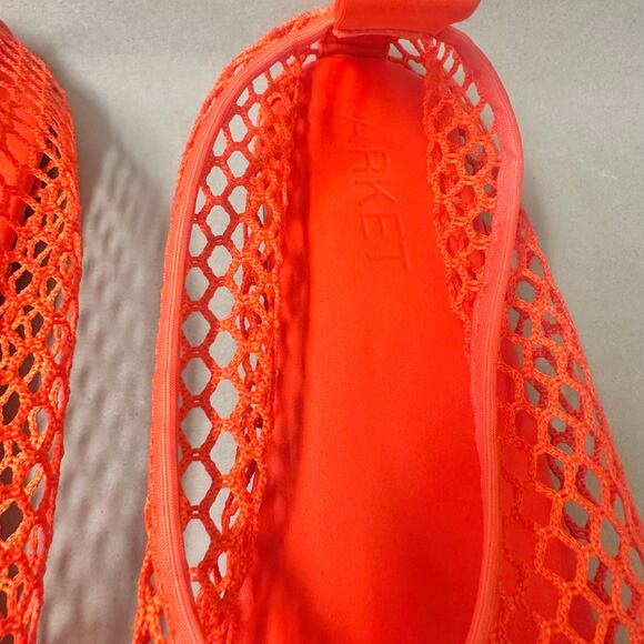 Arket Red Fishnet Ballet Flats Euro Size 39‎ US 8.5 Sheer See Through Round Toe - Picture 6 of 16